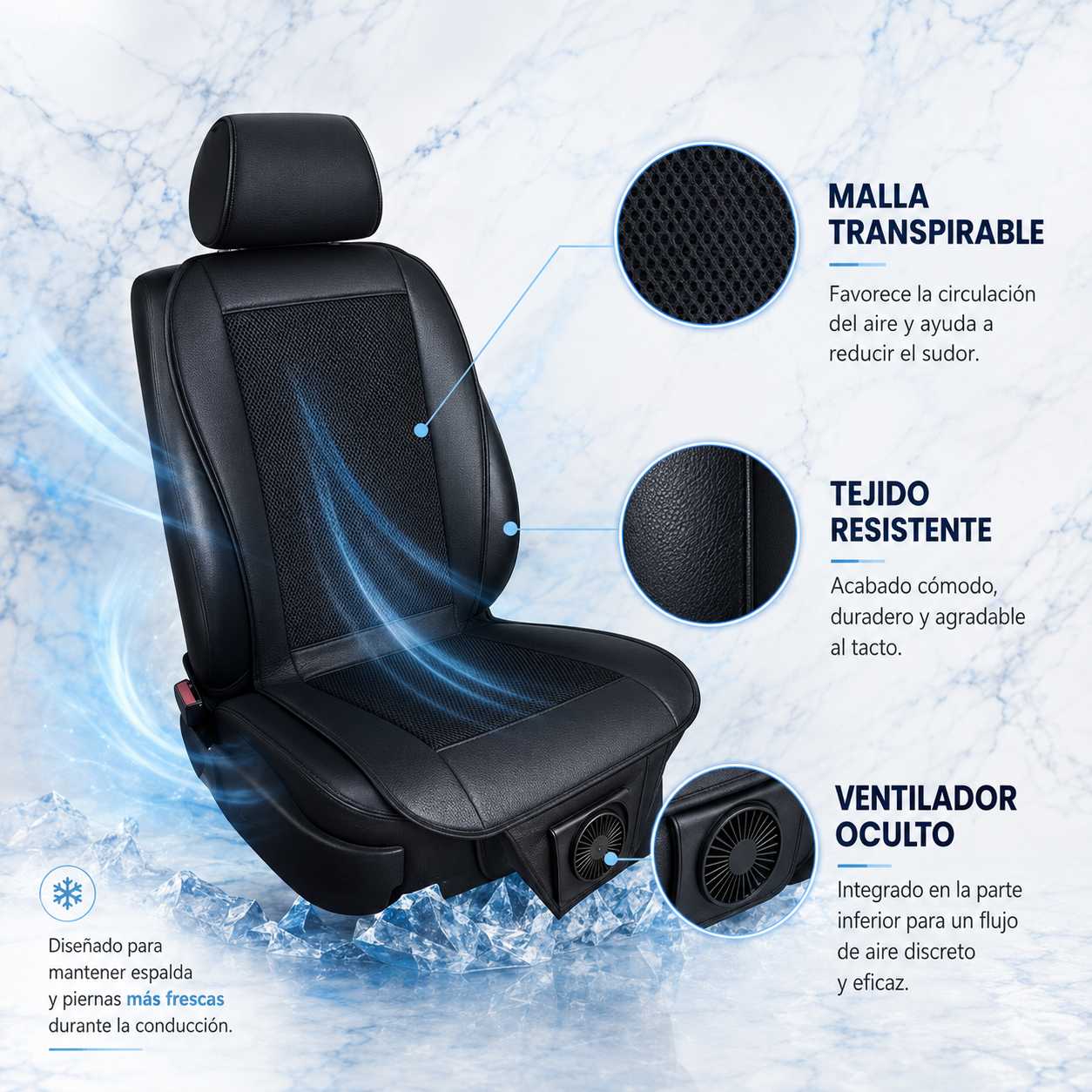 Asiento Enfriador Antisudor